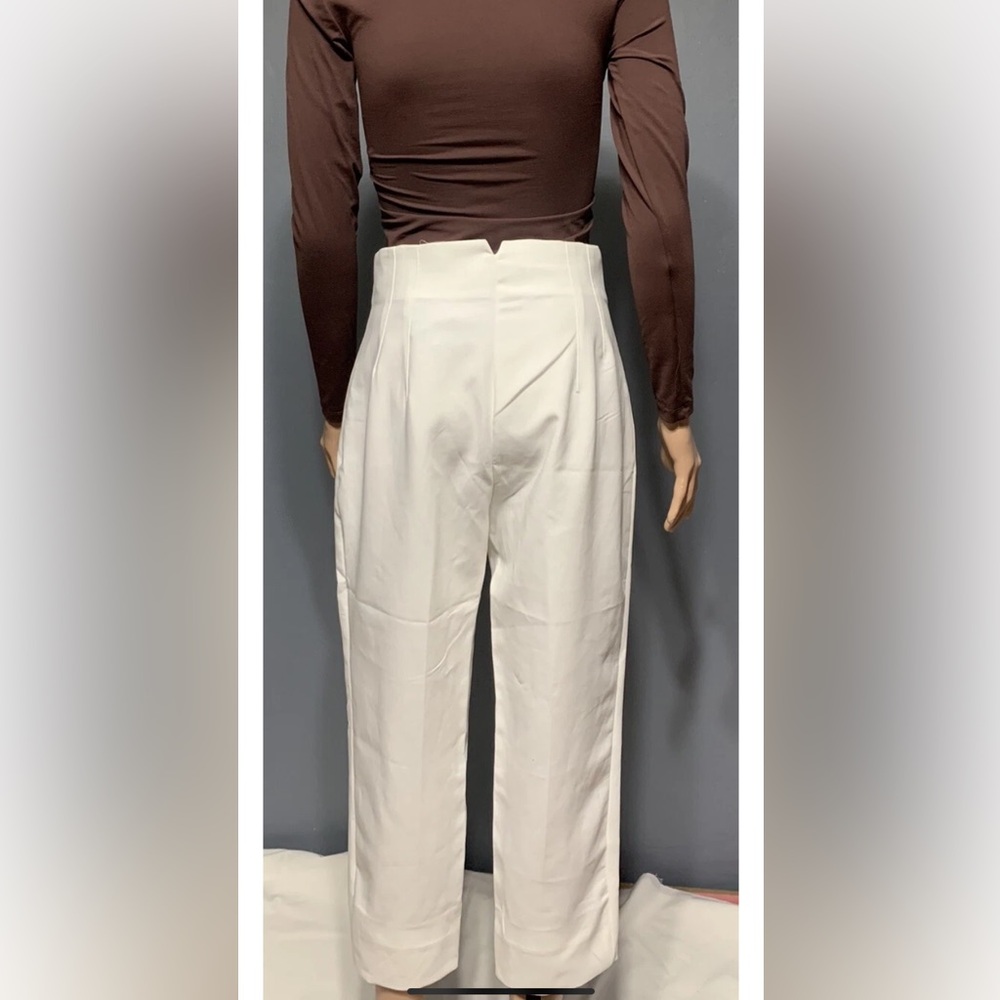 Zara Women's Sz Medium White Culottes Trouser Dress Pants - Picture 2 of 2